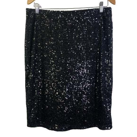 Cable & Gauge Skirts Cable Gauge Black Sequin Midi Pencil Skirt Poshmark